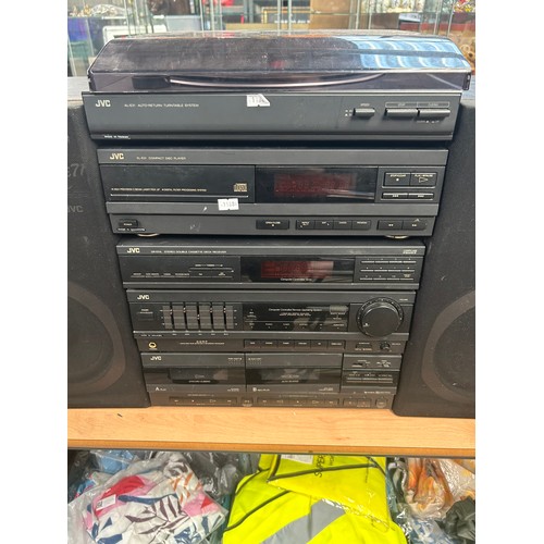 147 - JVC Full Set,Turntable, CD, Tapes, Speakers ETC