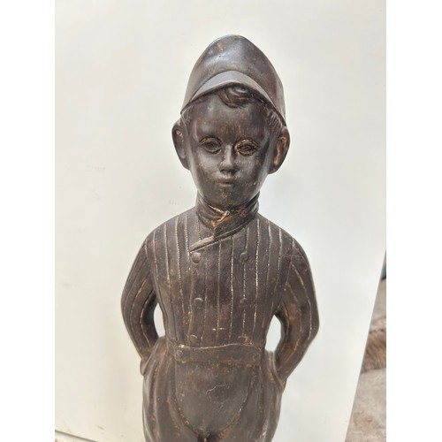 158 - Cast Iron Boy Standing 22 Inch