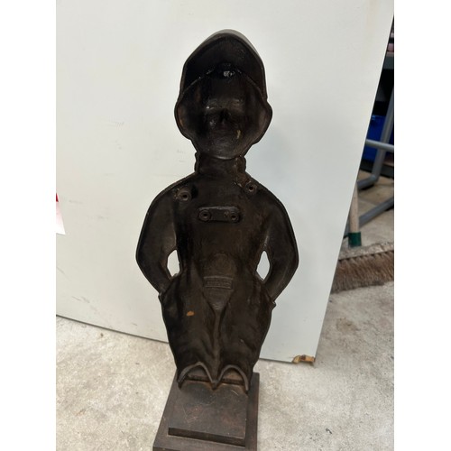 158 - Cast Iron Boy Standing 22 Inch