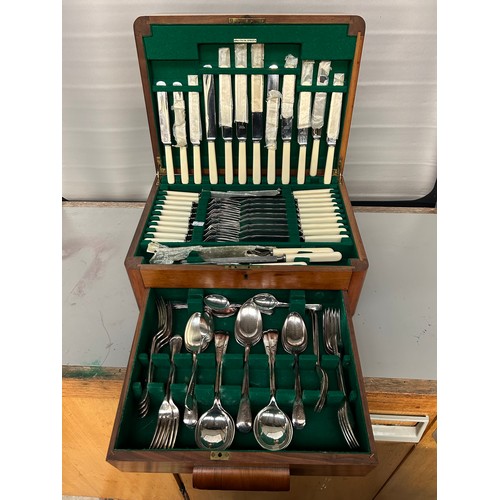 179 - Beautiful Cutlery Box With Cutlery By Cooper Brothers Sheffield