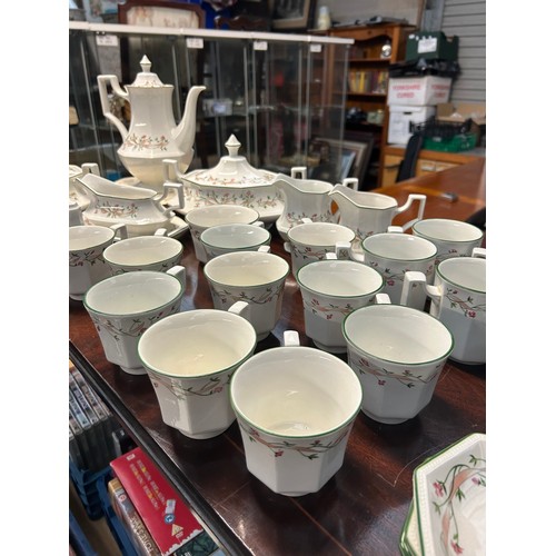 194 - Large Floral Made In England Tea Set (46 pieces).