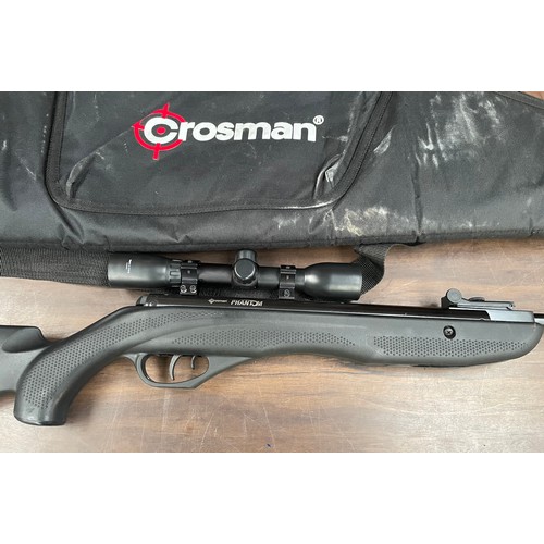 326 - Crosman Phantom .22 Cal Air Rifle With Centre Point Sights In Bag.(Collection Only).