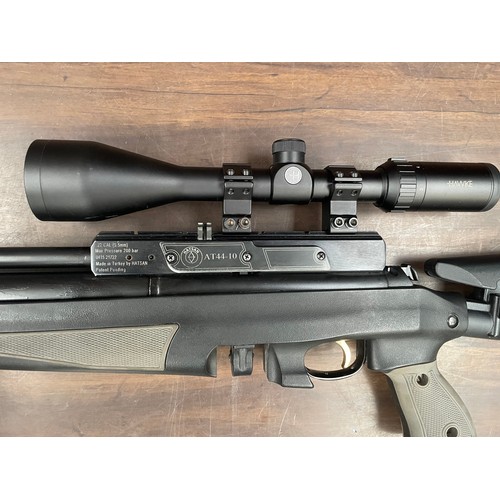 327 - Hatsan AT 44 /10 .22 Cal Snipers Rifle With Hawk Telescopic Sights And Conus Stand In Bag.(Collectio... 