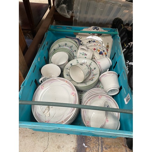 343 - Tray To Include Part Tea Sets Including Staffordshire Etc.