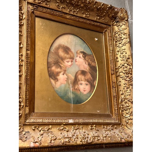 329 - Antique Gilt Framed Cherub Picture 19