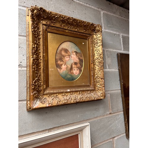 329 - Antique Gilt Framed Cherub Picture 19