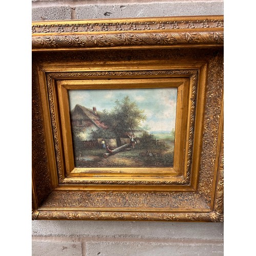 331 - Oil On Canvas Signed E.C.Williams? In Elaborate Gilt Frame 20