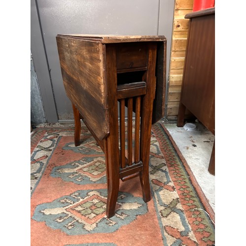 11 - Lovely Little Art Deco Drop Leaf Table 24