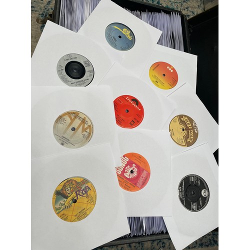 Square Sound & Light DJ Box Containing Various 7” Singles.
