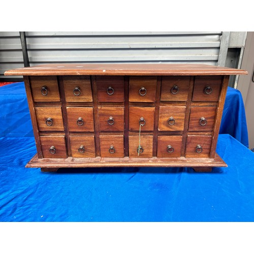 32 - Solid Wood Chest With 6 Drawers 25 x 12 x 13”