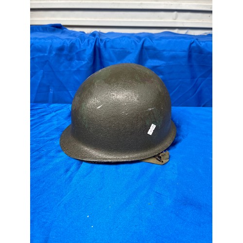 34 - WW2 US Helmet With Strap, Strap Buckle AF