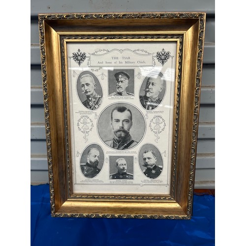 55 - Picture Displaying The Tsar And His Military Chiefs 11x15”