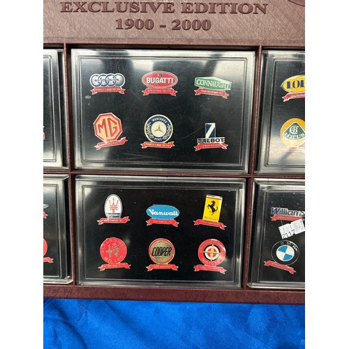 70 - Display Piece Full of Car Badges, Porsche, Ford, BMW, McLaren ETC Exclusive Edition 1900-2000