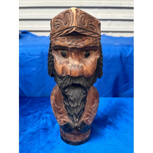 79 - Well Carved Wooden Figure Standing 1ft