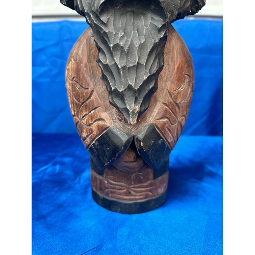 79 - Well Carved Wooden Figure Standing 1ft