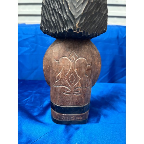 79 - Well Carved Wooden Figure Standing 1ft