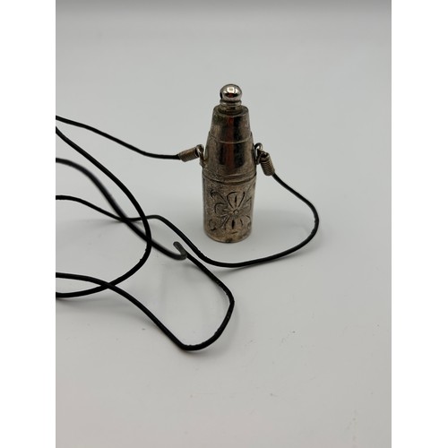 123 - Interesting White Metal Scent Bottle 2