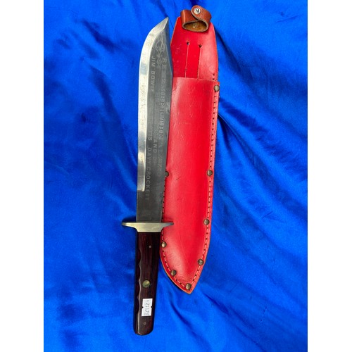 116 - Remember The Alamo 1836 Bowie Knife With Sheath