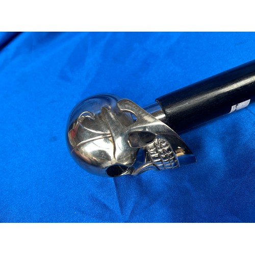 117 - Walking Cane With Skull Headed Top