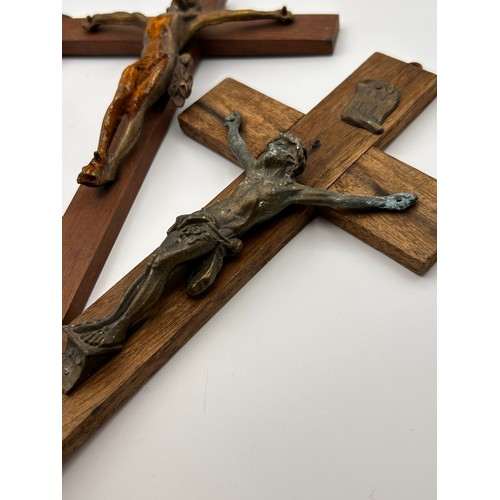 659 - Selection Of Three Vintage Crucifix, Largest 12