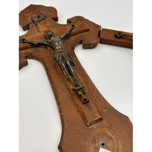 659 - Selection Of Three Vintage Crucifix, Largest 12