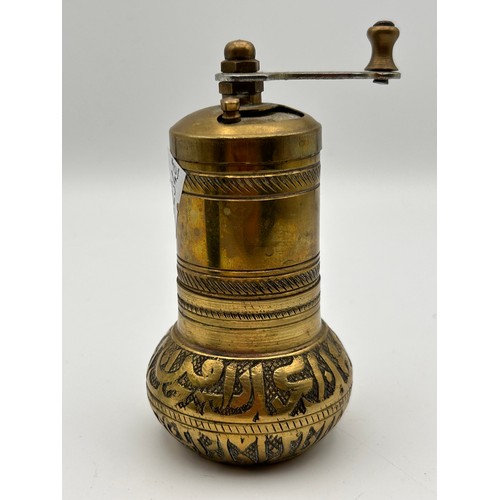 670 - Well Made Brass Pepper/Salt Grinder Standing 4