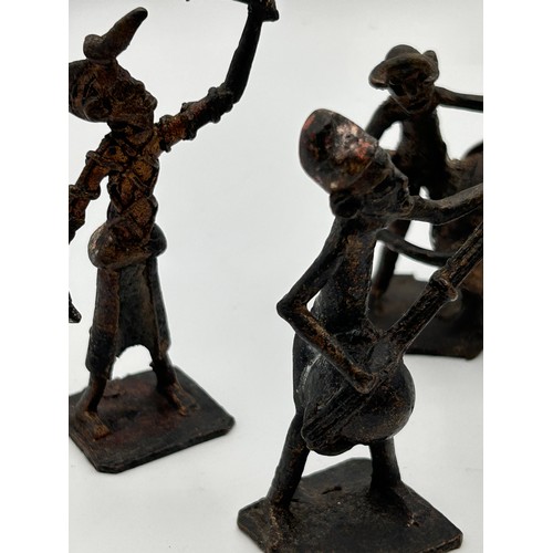 679 - Collection Of Interesting Metal Figures,Standing Approx 4