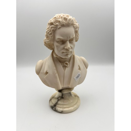 682 - Fabulous Quality Beethoven Bust On Marble Base, Signed To The Rear A.Giannelli , Standing 9