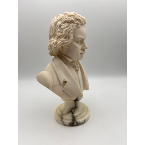 682 - Fabulous Quality Beethoven Bust On Marble Base, Signed To The Rear A.Giannelli , Standing 9