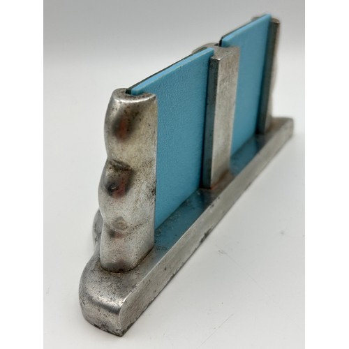 696 - French Art Deco Aluminium Photo Frame, Approx 7