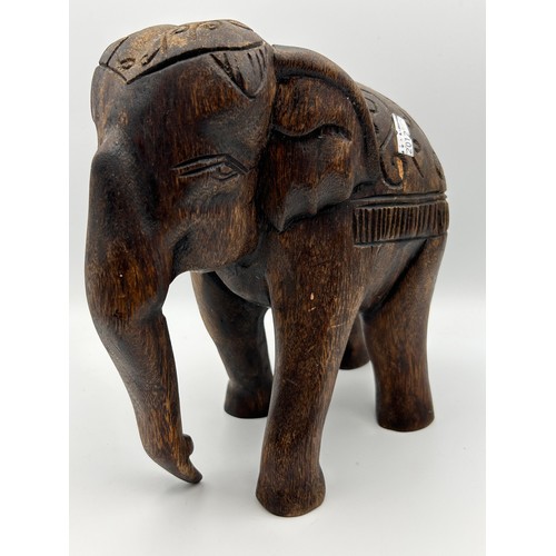 699 - Carved Study Of An Elephant , Approx 10