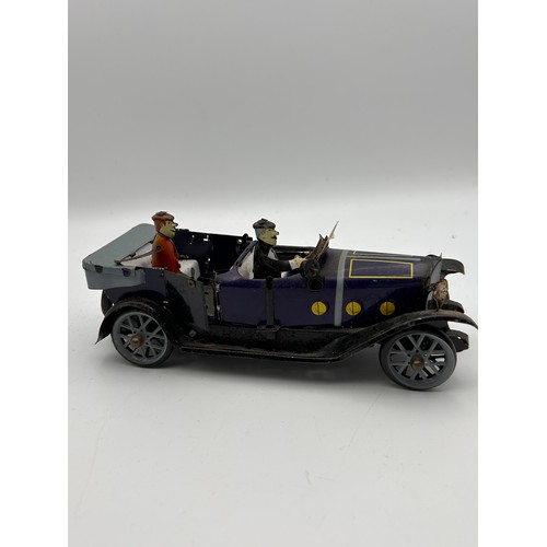 712 - Vintage Tin Plate Car, 7