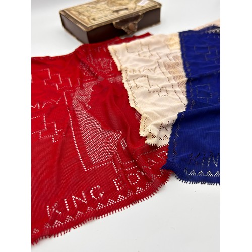 742 - Charming Set Of Three Handkerchiefs To Commemorate King Edward.