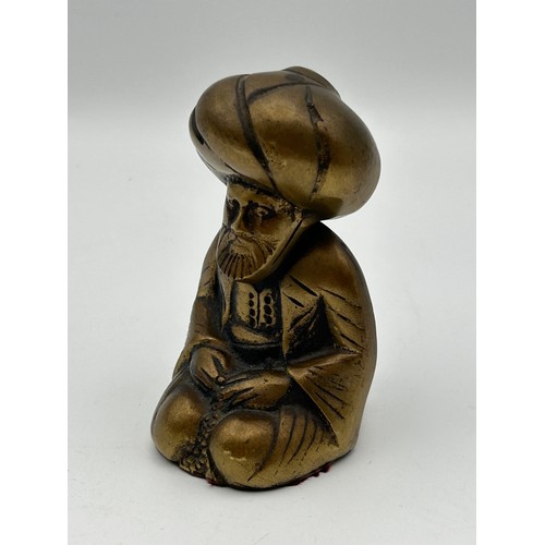 768 - Interesting Little Brass Figure Standing 3.5