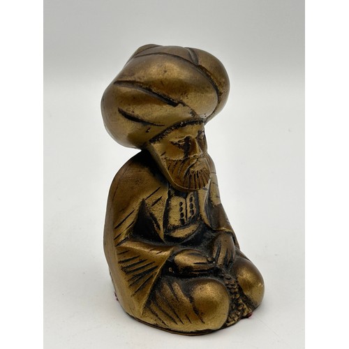 768 - Interesting Little Brass Figure Standing 3.5