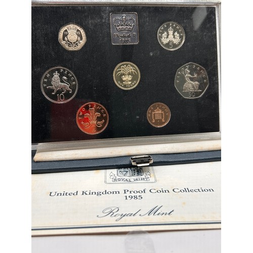 102 - Boxed Royal Mint United Kingdom Proof Coin Collection, With  Certificate , 1985.