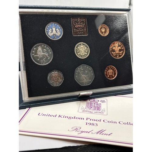 103 - Boxed Royal Mint United Kingdom Proof Coin Collection, With  Certificate , 1983.