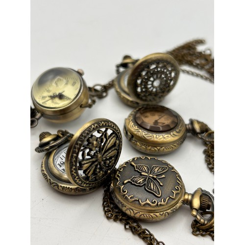 67 - A Collection Of Five Ladies Fob Watches, Quartz Movement.