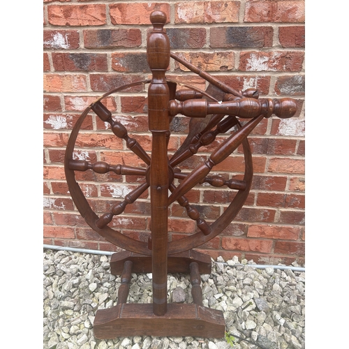 243 - Antique Spinning Wheel Standing 36” AF