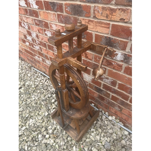 247 - Antique Spinning Wheel Standing 32” AF