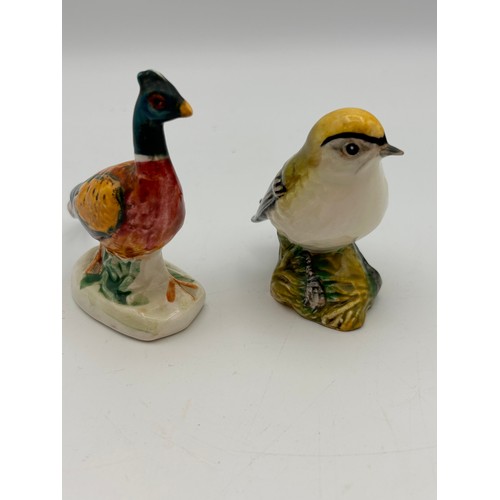 131 - Ceramic Beswick Goldcrest Bird , Plus Ceramic Pheasant. Tallest Standing 3