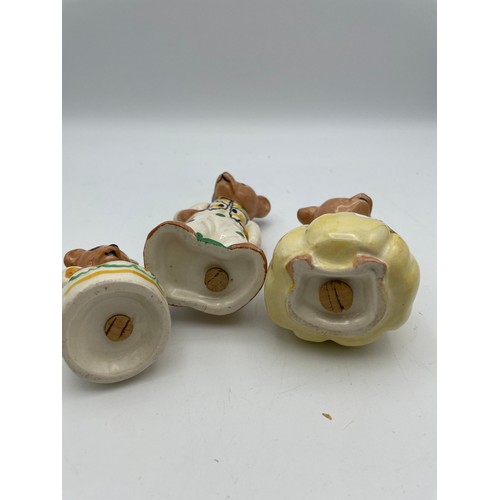 160 - Ceramic Salt And Pepper Bear Pots Tallest 4.5