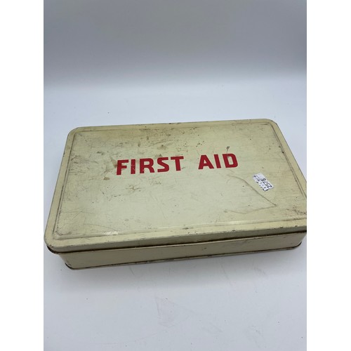 171 - Vintage First Aid Tin And Contents.