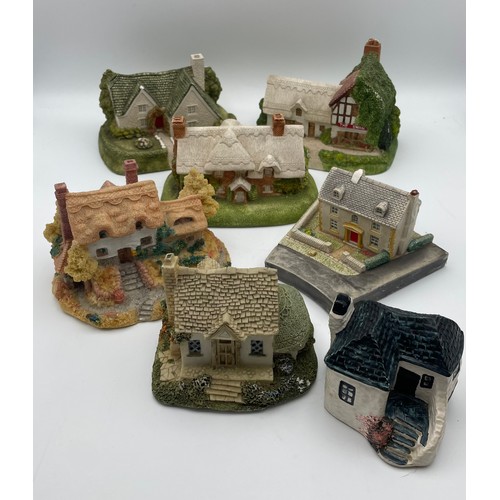 313 - Lot To Include Miniature House Figures And A Ceramic Wall Hanging Train 11”x8”.