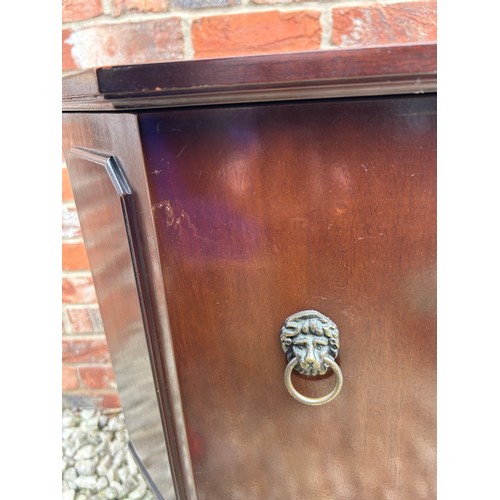 285 - Drinks Cabinet With Lions Head Handle Standing 27”