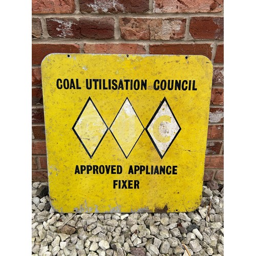 397 - Coal Utilisation Council Metal Sign 23 x 23” Double Sided