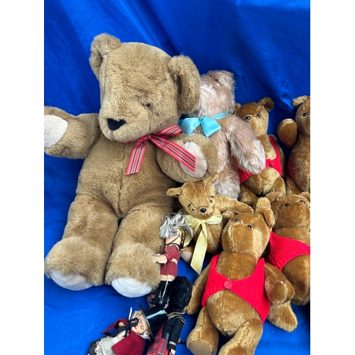 399 - Various Teddy Bears and Dolls Etc