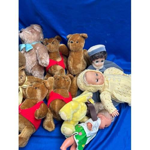 399 - Various Teddy Bears and Dolls Etc