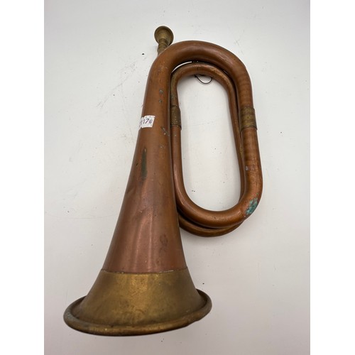 202 - Vintage Brass And Copper Bugle.