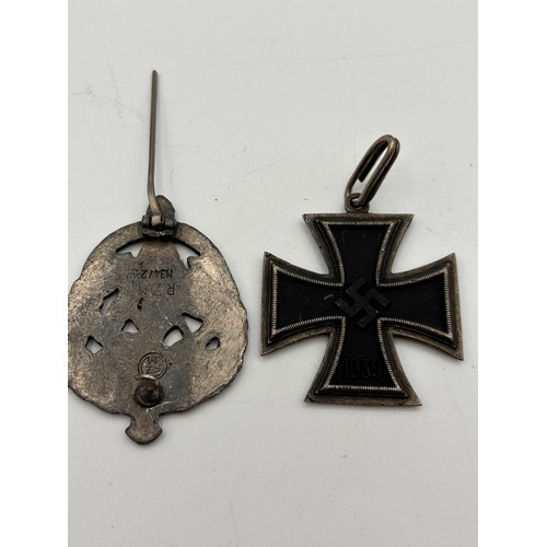 208 - Pair Of German Military Badges, Please Check Pictures For Authenticity?